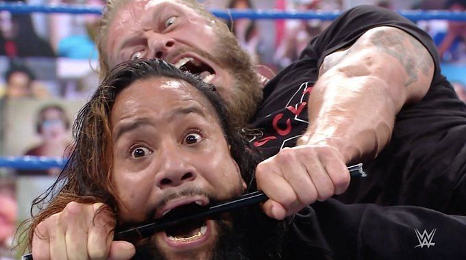 Edge with a similar sight from WrestleMania 37